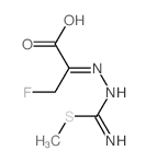 2-[(amino-methylsulfanyl-methylidene)hydrazinylidene]-3-fluoro-propanoic acid结构式