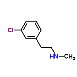 N-甲基-3-氯苯乙胺结构式