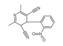 (4R)-2,6-dimethyl-4-(2-nitrophenyl)-3,4-dihydropyridine-3,5-dicarbonitrile Structure