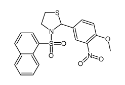 Thiazolidine, 2-(4-methoxy-3-nitrophenyl)-3-(1-naphthalenylsulfonyl)- (9CI) Structure