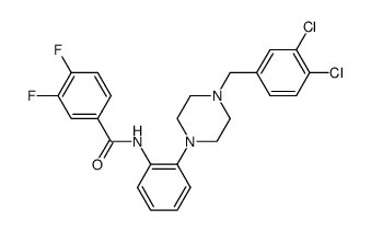 N-{2-[4-(3,4-dichloro-benzyl)-piperazin-1-yl]-phenyl}-3,4-difluoro-benzamide结构式