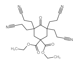 diethyl 3,3,5,5-tetrakis(2-cyanoethyl)-4-oxo-cyclohexane-1,1-dicarboxylate structure
