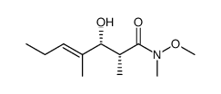 (2R,3R,E)-3-hydroxy-N-methoxy-N,2,4-trimethylhept-4-enamide Structure