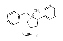 3-(1-benzyl-1-methyl-2,3,4,5-tetrahydropyrrol-2-yl)pyridine; thiocyanic acid Structure