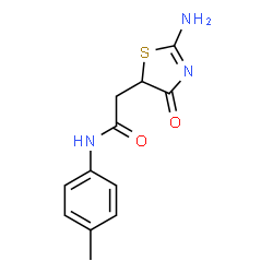 2-(2-imino-4-oxothiazolidin-5-yl)-N-(p-tolyl)acetamide结构式