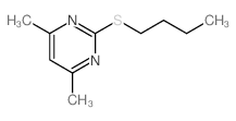 2-butylsulfanyl-4,6-dimethyl-pyrimidine结构式