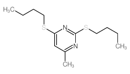 Pyrimidine,2,4-bis(butylthio)-6-methyl- Structure