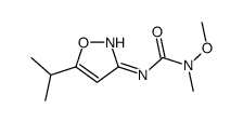 1-methoxy-1-methyl-3-(5-propan-2-yl-1,2-oxazol-3-yl)urea结构式