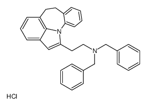N,N-dibenzyl-2-(6,7-dihydrobenzo[6,7]azepino[3,2,1-hi]indol-1-yl)ethan-1-amine hydrochloride Structure