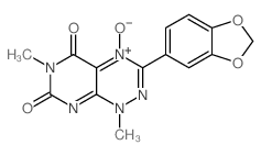 8-benzo[1,3]dioxol-5-yl-4,10-dimethyl-7-oxido-2,4,9,10-tetraza-7-azoniabicyclo[4.4.0]deca-1,6,8-triene-3,5-dione结构式