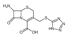 (6R-反式)-7-氨基-8-氧代-3-[(1H-四唑-5-基硫代)甲基]-5-硫杂-1-氮杂双环[4.2.0]辛-2-烯-2-羧酸结构式