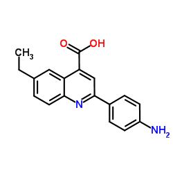 2-(4-Aminophenyl)-6-ethyl-4-quinolinecarboxylic acid结构式