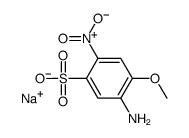 sodium 5-amino-4-methoxy-2-nitrobenzenesulphonate structure