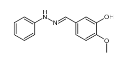 2-methoxy-5-((2-phenylhydrazono)methyl)phenol Structure