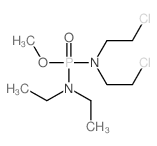 Phosphorodiamidic acid,N,N-bis(2-chloroethyl)-N',N'-diethyl-, methyl ester structure