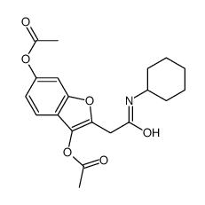 [3-acetyloxy-2-[2-(cyclohexylamino)-2-oxoethyl]-1-benzofuran-6-yl] acetate Structure