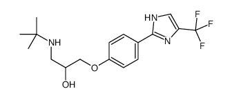 1-(tert-butylamino)-3-[4-[5-(trifluoromethyl)-1H-imidazol-2-yl]phenoxy]propan-2-ol结构式