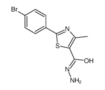2-(4-bromophenyl)-4-methyl-1,3-thiazole-5-carbohydrazide结构式