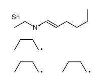 N-ethyl-2-tributylstannylhexan-1-imine结构式