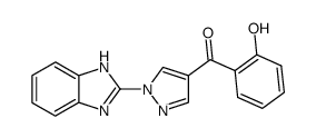 [1-(1H-benzoimidazol-2-yl)-1H-pyrazol-4-yl]-(2-hydroxy-phenyl)-methanone Structure