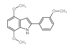 1H-Indole,4,7-dimethoxy-2-(3-methoxyphenyl)-结构式