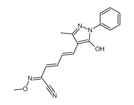 2-methoxyimino-6-(5-methyl-3-oxo-2-phenyl-2,3-dihydro-1H-pyrazol-4-yl)-hexa-3,5-dienenitrile结构式