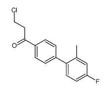 3-chloro-1-[4-(4-fluoro-2-methylphenyl)phenyl]propan-1-one结构式