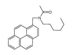N-hexyl-N-(pyren-1-ylmethyl)acetamide Structure