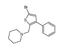 1-[(5-bromo-3-phenylthiophen-2-yl)methyl]piperidine结构式