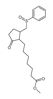 5-benzenesulfinylmethyl-2-oxo-cyclopentaneheptanoic acid methyl ester Structure