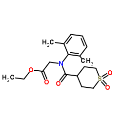 Ethyl N-(2,6-dimethylphenyl)-N-[(1,1-dioxidotetrahydro-2H-thiopyran-4-yl)carbonyl]glycinate Structure
