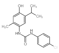 3-(4-chlorophenyl)-1-(4-hydroxy-2-methyl-5-propan-2-yl-phenyl)urea Structure