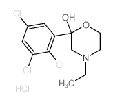 2-Morpholinol,4-ethyl-2-(2,3,5-trichlorophenyl)-, hydrochloride (1:1)结构式