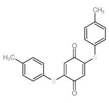 2,5-bis[(4-methylphenyl)sulfanyl]cyclohexa-2,5-diene-1,4-dione结构式
