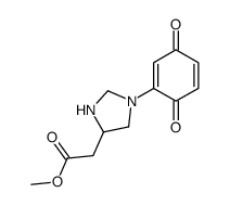 methyl 2-[1-(3,6-dioxocyclohexa-1,4-dien-1-yl)imidazolidin-4-yl]acetate Structure