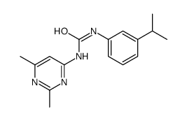 1-(2,6-dimethylpyrimidin-4-yl)-3-(3-propan-2-ylphenyl)urea结构式
