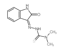 Hydrazinecarbothioamide,2-(1,2-dihydro-2-oxo-3H-indol-3-ylidene)-N,N-dimethyl-结构式