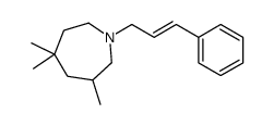 3,5,5-trimethyl-1-(3-phenylprop-2-enyl)azepane结构式