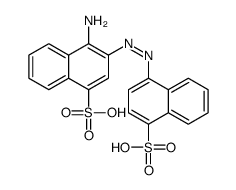 4-amino-3-[(4-sulfonaphthalen-1-yl)diazenyl]naphthalene-1-sulfonic acid结构式