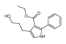 ethyl 4-(3-hydroxypropyl)-2-phenyl-1H-pyrrole-3-carboxylate结构式