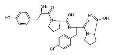 (2S)-1-[(2S)-2-amino-3-(4-hydroxyphenyl)propanoyl]-N-[(2R)-1-[(2S)-2-carbamoylpyrrolidin-1-yl]-3-(4-chlorophenyl)-1-oxopropan-2-yl]pyrrolidine-2-carboxamide Structure