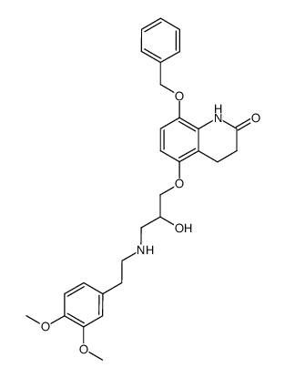 8-benzyloxy-5-[3-(3,4-dimethoxyphenethylamino)-2-hydroxypropoxy]-3,4-dihydrocarbostyril Structure