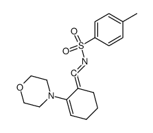 C-(2-morpholin-4-yl-cyclohex-2-enylidene)-N-(toluene-4-sulfonyl)-δ2-methyleneamine结构式