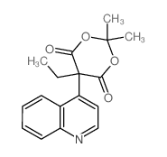 5-ethyl-2,2-dimethyl-5-quinolin-4-yl-1,3-dioxane-4,6-dione结构式