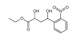 (2R)-ethyl 2,4-dihydroxy-4-(2-nitrophenyl)butanoate结构式