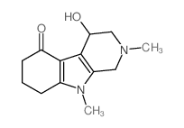 5H-Pyrido[3,4-b]indol-5-one, 1,2,3,4,6,7,8,9-octahydro-4-hydroxy-2,9-dimethyl-结构式