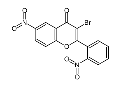 3-bromo-6-nitro-2-(2-nitrophenyl)chromen-4-one结构式