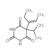 2,4,6(1H,3H,5H)-Pyrimidinetrione,5-(1-ethyl-1-propen-1-yl)-5-(1-methylethyl)- Structure