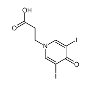 1,4-Dihydro-3,5-diiodo-4-oxo-1-pyridinepropionic acid structure