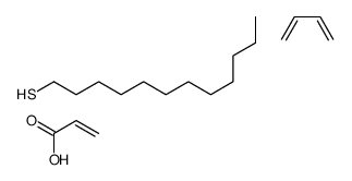 buta-1,3-diene,dodecane-1-thiol,prop-2-enoic acid结构式